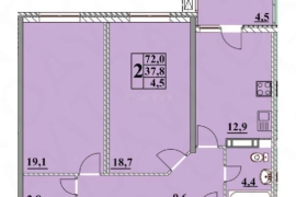 Продам двухкомнатную новостройку 72.0 м² этаж 12/15 район Анапский город Анапа улица Парковая 7/8 д. 33