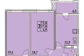 Недвижимость Квартиры / 2-к квартира, 72 м², 12/15 эт.