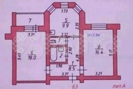 2-к. квартира, 59 м², 6/10 эт.